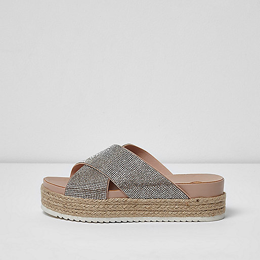 river island jeans straight leg,jacques-vertuk Find A Store Beige embellished espadrille flatform sandals Sandals Shoes / Boots women