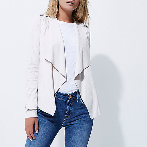 ladies white trainers river island,jacques-vertuk UK Sale Beige faux suede fallaway collar jacket women 704582