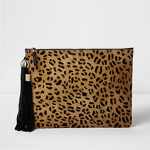 river island geometric bag,jacques-vertuk Catalogue Beige leopard print leather clutch bag Clutch Bags Bags / Purses women