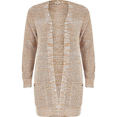 jacques-vertuk Beige longline oversized knit cardigan 700168 women Knitwear