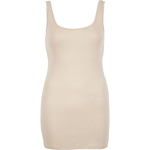 jacques-vertuk Beige scoop neck tank 702686 women Tops T-Shirts & Vests Plain T-Shirts / Vests