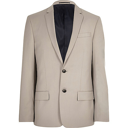 jacques-vertuk Beige slim fit suit jacket 292831 men Seasonal Offers