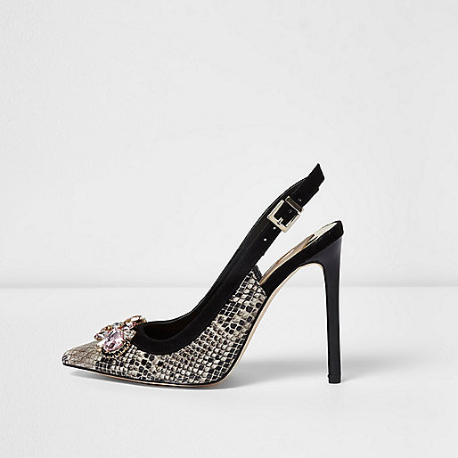 river island black handbag,jacques-vertuk Outlet Beige snake embellished slingback pumps women 701920