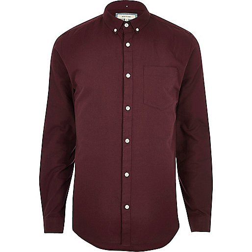 jacques-vertuk Berry casual slim fit Oxford shirt 296681 men Casual Wear