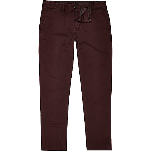 jacques-vertuk Berry red slim chinos 281342 men Trousers