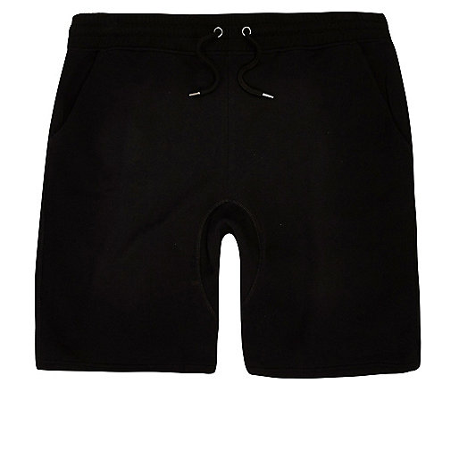 jacques-vertuk Big and Tall black jersey shorts 301453 men Shorts Casual Shorts