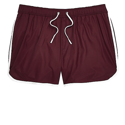 jacques-vertuk Big and Tall burgundy short swim trunks 301821 men Shorts Swim Shorts