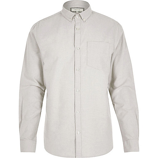 jacques-vertuk Big and Tall cream casual Oxford shirt 300111 men Shirts