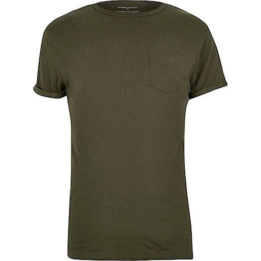 jacques-vertuk Big and Tall dark green crew neck T-shirt 300301 men T-Shirts / Vests T-shirts