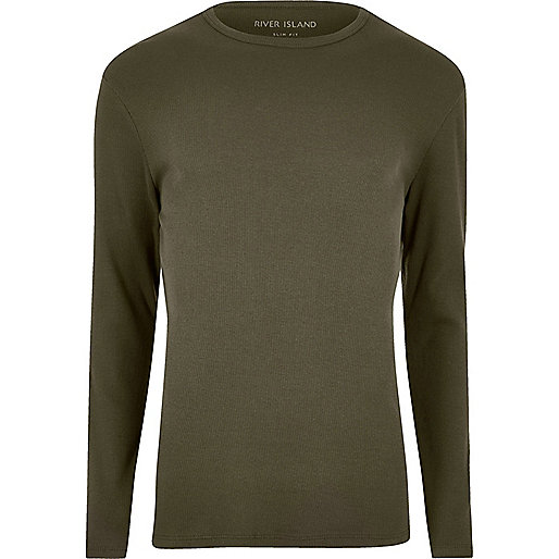 jacques-vertuk Big and Tall green long sleeve T-shirt 300149 men T-Shirts / Vests Long Sleeve T-Shirts