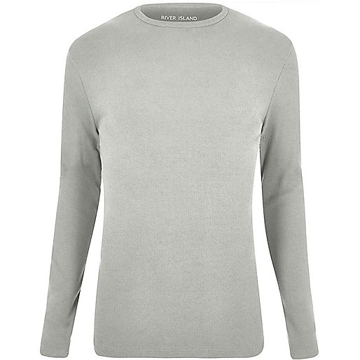 jacques-vertuk Big and Tall grey long sleeve T-shirt 300150 men T-Shirts / Vests Long Sleeve T-Shirts