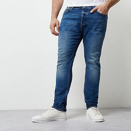 river island london bag,jacques-vertuk Outlet Big and Tall mid blue wash Sid skinny jeans men 299831