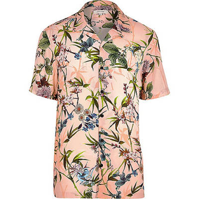 river island sale mens coats,Rivers Shoes Online Shopping Big and Tall pink floral short sleeve shirt Shirts Sale men