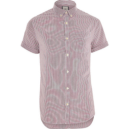 jacques-vertuk Big and Tall purple stripe short sleeve shirt 302689 men Shirts Short Sleeve Shirts