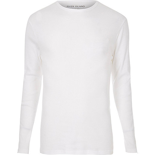 jacques-vertuk Big and Tall white long sleeve T-shirt 300147 men T-Shirts / Vests Long Sleeve T-Shirts