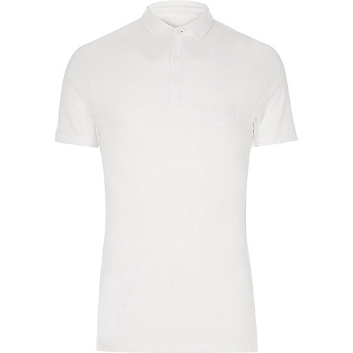 jacques-vertuk Big and Tall white muscle fit polo shirt 300152 men Polo Shirts