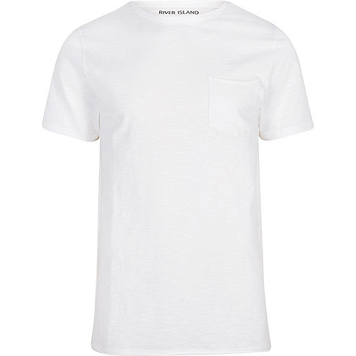 unidays river island,Ri9Ver Island Big and Tall white slim fit pocket T-shirt T-shirts T-Shirts / Tanks men