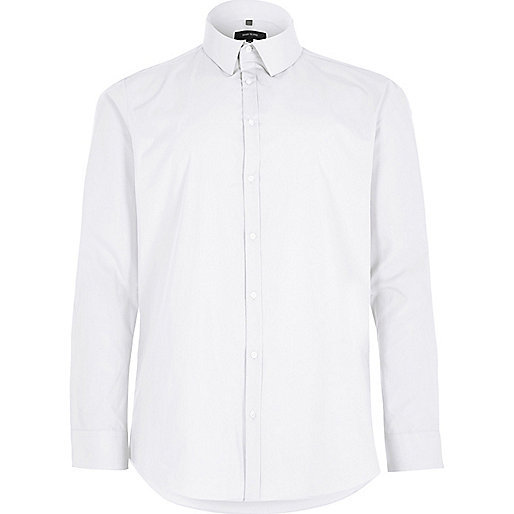 riverislandcoats,jacques-vertuk South Africa Big and Tall white slim fit smart shirt men 300128