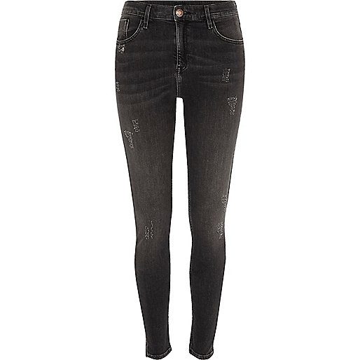 jacques-vertuk Black Amelie distressed super skinny jeans 708677 women Jeans Skinny Jeans