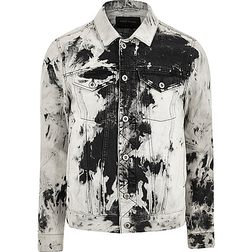 river island black parka,jacques-vertuk Shop Online Uk Black and white acid wash denim jacket Coats / Jackets Sale men