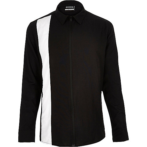 jacques-vertuk Black Antioch vertical stripe shirt 292229 men Shirts