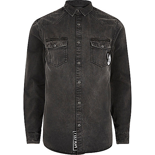 jacques-vertuk Black badge western denim shirt 299934 men Shirts