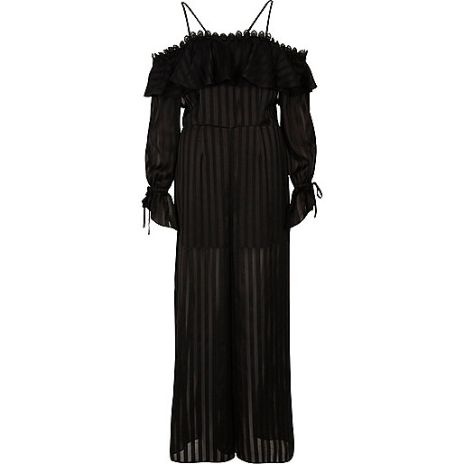 river island curved top crossbody bag in black,jacques-vertuk New Stock Black bardot long sleeve wide leg jumpsuit Jumpsuits Rompers / Jumpsuits women