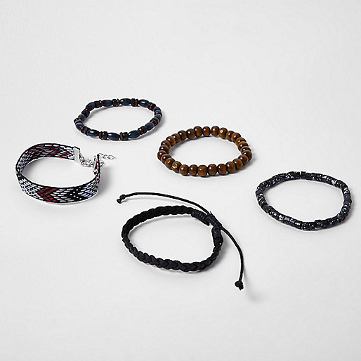 jacques-vertuk Black bead bracelet multipack 304237 men Jewellery Bracelets