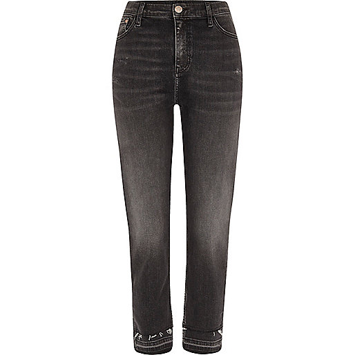 jacques-vertuk Black Bella released hem straight leg jeans 705291 women Jeans Straight / Slim Jeans