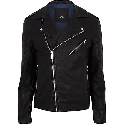 jacques-vertuk Black biker jacket 302111 men Coats / Jackets Jackets