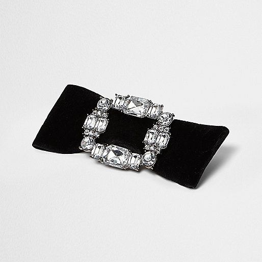 jacques-vertuk Black bow rhinestone buckle brooch 705549 women Jewellery Body Jewellery & Harnesses