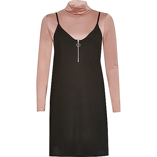 river island bee shoes,New In At jacques-vertuk Black cami dress with turtleneck top Bodycon Dresses Dresses women