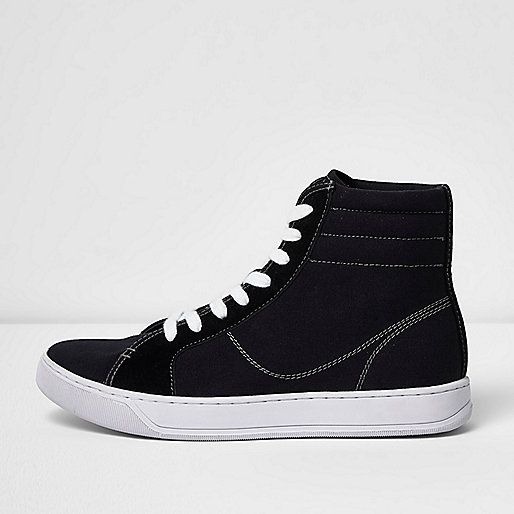 jacques-vertuk Black canvas hi top sneakers 299744 men Shoes / Boots