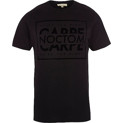 jacques-vertuk Black 'carpe noctom' slim fit T-shirt 302841 men T-Shirts / Vests T-shirts