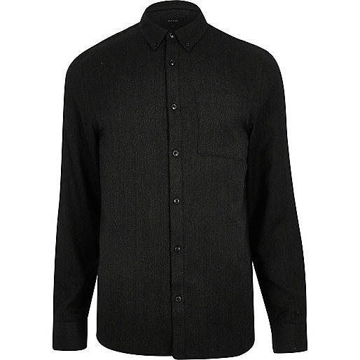 jacques-vertuk Black casual herringbone shirt 293817 men Gifts