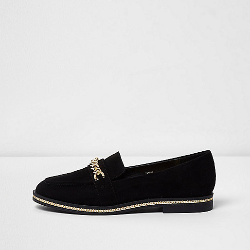 jacques-vertuk Black chain detail loafers 704585 women Shoes / Boots Shoes