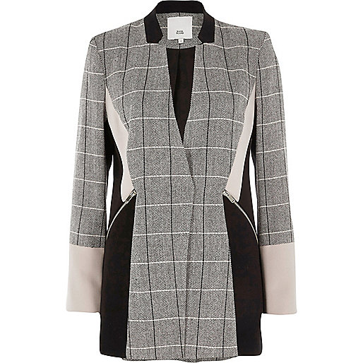 river island green suede bag,jacques-vertuk Jeans Dress Black check color block blazer Jackets Coats / Jackets women