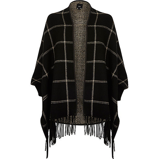 black molly mid rise jeggings,jacques-vertuk Black Shirt Black check tassel trim cardigan Capes / Ponchos Accessories women