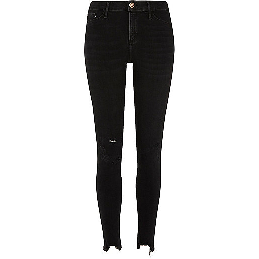 river island ball gowns,jacques-vertuk Outlet Black chewed hem skinny Molly jeggings women 700201