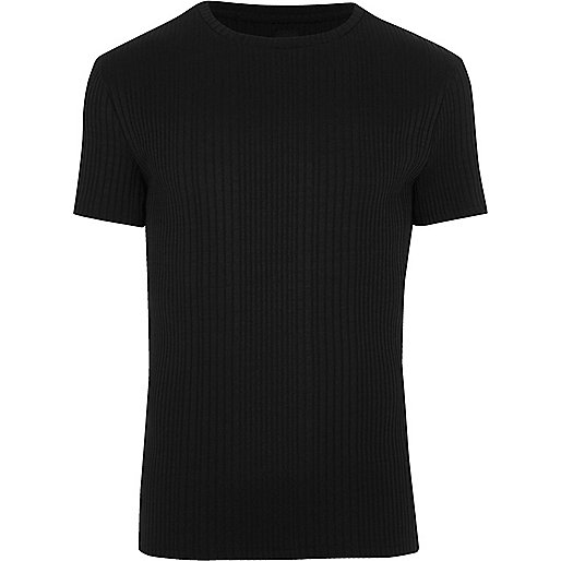 river island westfield,Sale Tops jacques-vertuk Black chunky rib muscle fit crew neck T-shirt T-shirts T-Shirts / Tanks men