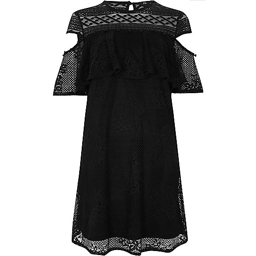 river island silver wrap dress,jacques-vertuk Usa Black cold shoulder lace dress Swing Dresses Dresses women