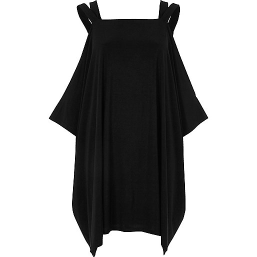 jacques-vertuk Black cold shoulder trapeze dress 698476 women Dresses