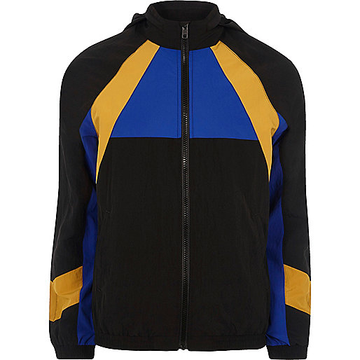 jacques-vertuk Black color block sports jacket 300659 men Coats / Jackets