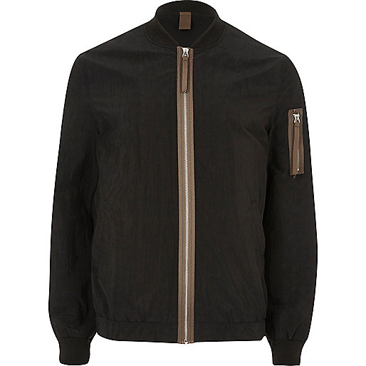 river island online shopping sale,jacques-vertuk Dresses Online Uk Black contrast zip bomber jacket Jackets Coats / Jackets men