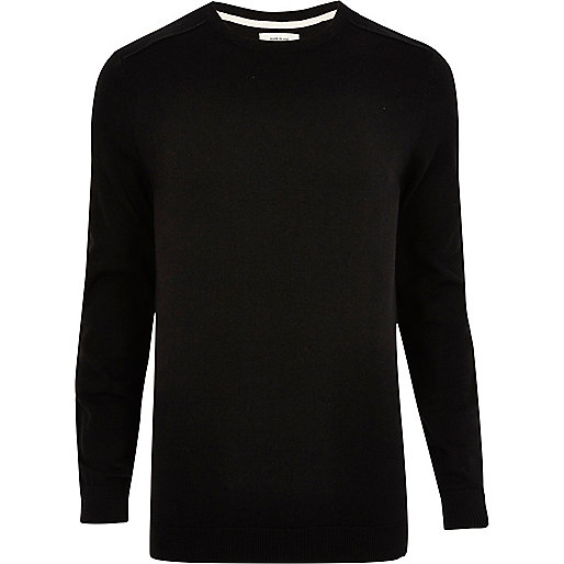 river island outfits,jacques-vertuk Online Black crew neck sweater men 294309