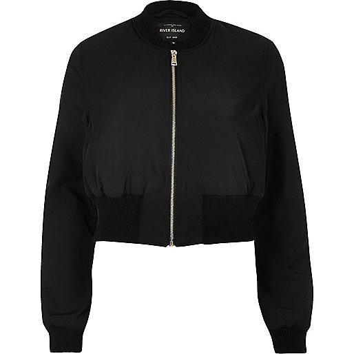 jacques-vertuk Black cropped bomber jacket 689217 women Coats / Jackets