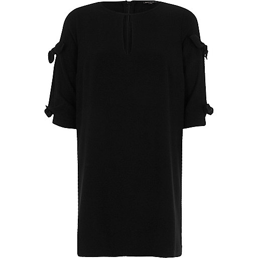 river island black shiny bag,New Dresses In jacques-vertuk Black cut out bow sleeve swing dress Dresses Sale women