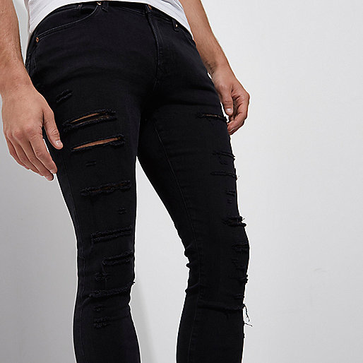 carrie jeans river island,jacques-vertuk Shop Black Danny ripped super skinny jeans men 301581