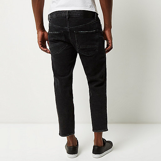 river island sutton,jacques-vertuk Stores Black Dean straight cropped jeans men 293626