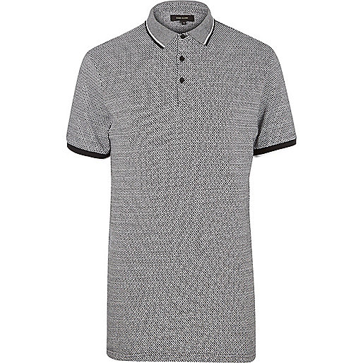 jacques-vertuk Black diamond jacquard polo shirt 291869 men Polo Shirts